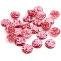 Flache runde Harz-Cabochons mit rosa Glitzer-Pailletten für DIY-Schmuckherstellung - US 8