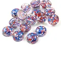 8-12mm Harz-Cabochons mit rot-blau-weißen Glitzerpartikeln für DIY-Schmuckbau - US 8 / Rot Blau Weiß (16)