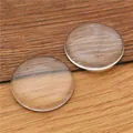 Set of two round transparent glass cabochons for DIY jewelry making and crafts - 30mm Round Glass Cabochon