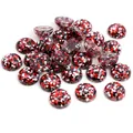 8-12mm Resin-Cabochons mit rot-schwarz-weißen Glitzer-Pailletten für DIY-Schmuck - US 12 / Rot Weiß Schwarz (21)