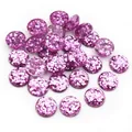 8-12mm lila Harz-Cabochons mit Glitzer-Pailletten für DIY-Schmuckherstellung und Basteln - US 12 / Rosa Lila (22)