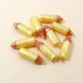 DIY yellow resin pencil charms with marbled texture and golden rings for jewelry making - Yellow