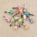 Mini glass bottle charms with colorful fruit slices for DIY jewelry and accessories - Mini Fruit Glass Bottle Style (Q1-15) / 28x11mm