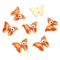 Schmetterling-Anhänger aus Legierung mit roten Flammenflügeln für DIY-Schmuckherstellung - Rot Orange (AG4-26)