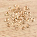 Goldene Spiralanhänger für DIY-Schmuckherstellung mit kreisförmigem strukturiertem Design - KC Gold