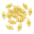 Goldfarbene Blumen-Verbindungsanhänger aus Legierung für DIY-Halsketten und Armbänder - Gold