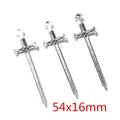 Antiksilber Mittelalter Schwert Anhänger für DIY Schmuckherstellung Set 54x16mm - Mittelalterliches Ritterschwert Stil (AF2-07)