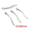 Set mit 4 Vintage-Silberlegierungsschwertern für DIY-Halsketten, Größe 52x8 mm - Vintage Schlanker Dolch Stil (AF2-05)