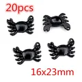 20 stuks zwarte legering krab bedeltjes 16x23mm voor DIY sieraden maken kettingen - Krab