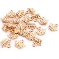 Goldene Kronenanhänger aus Legierung für DIY-Halsketten und Armbänder in Glanzoptik - KC Gold