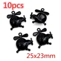 10er-Pack schwarze Hubschrauber-Anhänger aus Legierung 25x23mm für DIY Schmuckherstellung - Hubschrauber