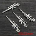 Antik-silberne Scharfschützengewehr Anhänger, 45x11mm DIY Zubehör für Halsketten - Präzisions-Scharfschützengewehr-Stil (AC3-34)
