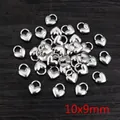 Poliertes silbernes Herzanhänger für DIY-Schmuck, 10x9mm Größe mit Aufhängeschlaufe - Massiver Herz-Stil (R7-36)