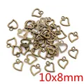 Set aus antiken Bronze-Herzanhängern für DIY-Schmuckherstellung Größe 10x8mm - Antikbronze Mattes Herz-Stil (P2-52)