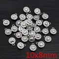 Antik-Silber Herz-Anhänger 10x8mm für DIY-Schmuckherstellung von Ketten und Armbändern - Antiksilber Herzanhänger Stil (P5-40)
