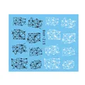 Détails des autocollants à ongles STZ-498 avec motifs géométriques noirs et blancs - Style Lignes Constellation Géométrique (STZ498)