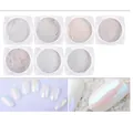 Set de 7 polvos de uñas aurora con efecto espejo de sirena perlado en frascos - Colección Completa B01 a B07