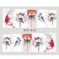 Pegatinas de agua para uñas con mariposas y abejas en acuarela, modelo STZ-613 - STZ613