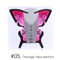 Vlinder nagelvormen voor nagelverlenging met roze en paars kleurverloop stickers - Roze Paars Verloop Patroon Vlinder Stijl (#05)