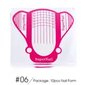 Roze vlinder nagelverlenging sjablonen set van 10 stuks met nauwkeurige schalen - SuperNail Roze Wit Vlinder Stijl (#06)