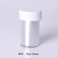 Papier aluminium argenté pour nail art, effet miroir étoile en flacon pour décoration DIY - Style Argent Pur No. 02 (#02) / Couleur Argent Sterling