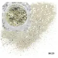 Sparkling champagne gold nail glitter powder and hexagonal sequins for DIY nail art, BG25 - Champagne Gold Hexagonal Mixed Glitter (BG25)