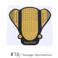 Formine dorate SuperNail #16 con griglie graduate nere per estensione unghie professionale - Stile Oro Con Bordo Nero SuperNail (#16)