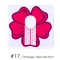 Set da 10 cartine rosa per allungamento unghie con scale graduate numeriche precise - Stile Forma Farfalla Petalo Rosa Viola (#17)