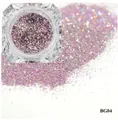 Holographic purple and silver laser nail glitter powder in jar, shade BG04 - Purple Silver Holographic Laser Glitter (BG04)
