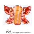 Formine unghie a farfalla arancioni spessore doppio per ricostruzione kit 10 pezzi - Stile Forma Farfalla Ispessito Rosso Arancio (#23)