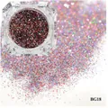 Holographic laser nail glitter sequins in square jar, style BG18 for DIY nail art - Multicolor Mixed Diamond Holographic Glitter (BG18)