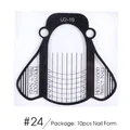 Formine per unghie nere a forma di ape con scale graduate bianche, pack da 10 pezzi - Stile Ape Nera HOLLYWOOD (#24)