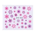 Pink and purple gradient snowflake nail art stickers for winter DIY manicure STZ-423 - Pink Purple Gradient Snowflake Theme (STZ-423)