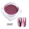 Metallic rose purple chrome nail powder C002P for mirror effect and high gloss shine - Metallic Rose Purple Style (C002P)