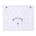 Christmas nail stickers with white snowflakes and snowman patterns on STZ-431 sheet - Snowflake Snowman Theme Pattern (STZ-431)