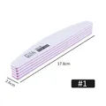 Lot de limes à ongles double face 100/180 blanc et violet pour un polissage professionnel - Style Demi-Lune (#1)