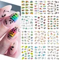 Pegatinas de uñas de transferencia de agua con diseño floral nórdico, BN-2149 a BN-2160 - Patrón Cita Vegetación BN2149-2160