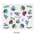 Adesivi per unghie tropicali STZ-830 con disegni di foglie di monstera e palma - Stile Foglia di Monstera Dipinta Tropicale (STZ-830)