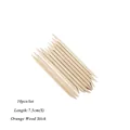 Set of 10 natural orange wood sticks for nails, 7.5cm length with dual ends - Small-Simple Style