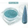 Holografische nagelglitter poeder in laser blauw voor professionele nail art - 09-Laser Blauw