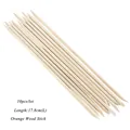Set of 10 orange wood nail sticks for cuticle cleaning and manicure, length 17.8cm - Large-Simple Style