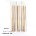 30-piece pack of 17.8cm natural orange wood sticks for nail art and cuticle cleaning - Large-Standard Style