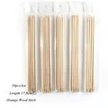 Bulk pack of five orange wood sticks for nails, 17.8cm professional manicure tools - Large-Professional Style