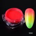 Neonrotes Nagel-Glitzer-Pigmentpulver YE06 in Box mit lebhaftem Nagelhaut-Verlaufseffekt - Neonroter Stil (YE-06)