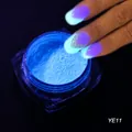 Leuchtendes blaues fluoreszierendes Nagelpulver für strahlende DIY-Nagelkunst-Effekte - Hellblau Leuchtender Stil (YE-11)