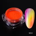 Neon-Orange fluoreszierendes Nagelpuder YE12 für Maniküre mit Farbverlaufseffekt - Orangeroter Stil (YE-12)
