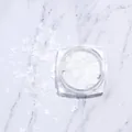 Lentejuelas blancas de mariposa para uñas en frasco transparente para manicura DIY - Frasco de Lentejuelas de Mariposa Blanco (HD-05)