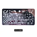 Stainless steel nail stamping plate STZ-FB02 with lips eyes and rainbow patterns - Steel Plate Fb-02 (single Bare Piece)
