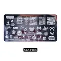 STZ-FB06 stainless steel nail stamping plate with elegant quotes and art patterns - Steel Plate Fb-06 (single Bare Piece)