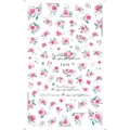 Sticker à ongles autocollant avec roses roses et lignes géométriques modèle F676 - Rose Rose et Lignes Géométriques (F676)